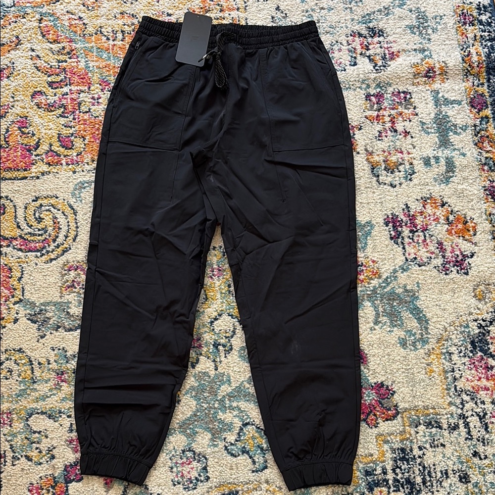 Fabletics Black Jogger Sweatpants with Tapered Leg